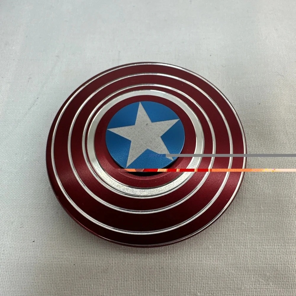 Captain America Fidget Spinner Metal Shield Star Red Blue Marvel